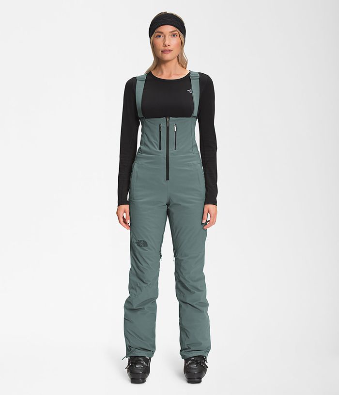 Pantalon Nieve The North Face Mujer Amry Bib - Colombia DXOVKQ062 - Verde